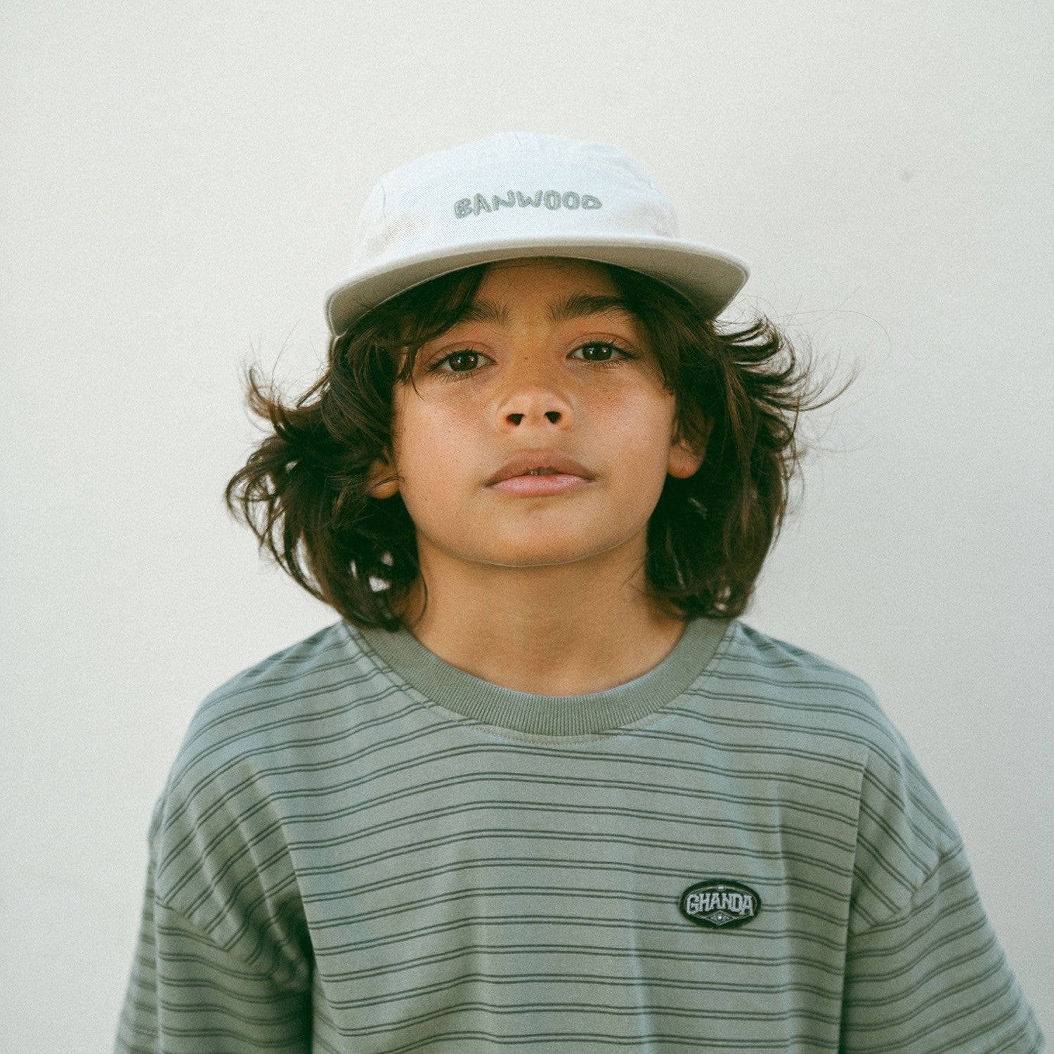 Buy Banwood Washed 5 Panel Cap - Cream | Caps for kids by Learning Bugs UK