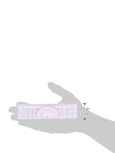 Westcott 6" Transparent Protractor Ruler