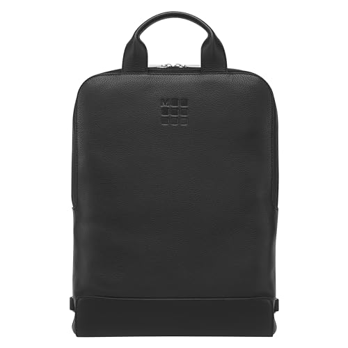 Classic Black Leather Laptop Backpack,