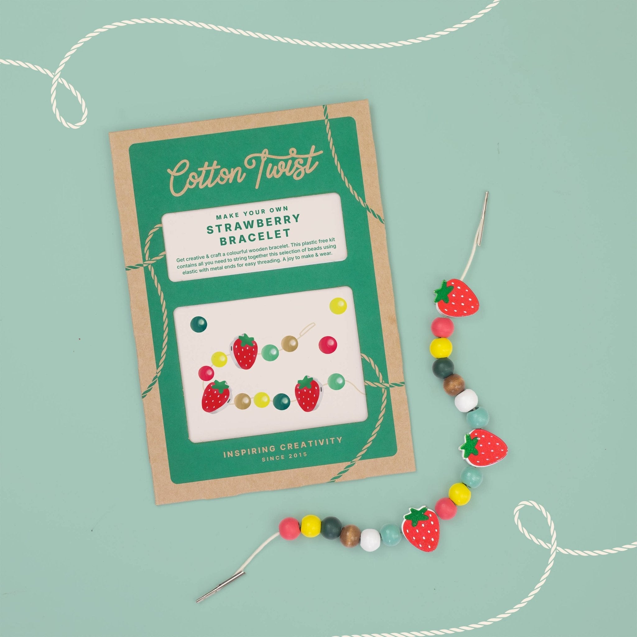Buy Make Your Own Strawberry Bracelet | Art and Craft Box for kids by Learning Bugs UK