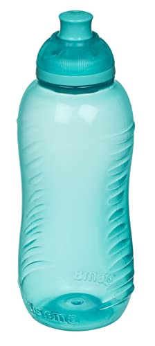 Sistema Twist 'n' Sip Squeeze Kids Water Bottle For School | Leakproof Plastic Water Bottle | 330 ml | BPA-Free | Assorted Colours