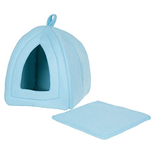 Petmaker Cat House - Indoor Bed with Removable Foam Cushion - Pet Tent for Puppies, Rabbits, Guinea Pigs, Hedgehogs, and Other Small Animals