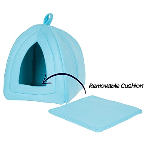 Petmaker Cat House - Indoor Bed with Removable Foam Cushion - Pet Tent for Puppies, Rabbits, Guinea Pigs, Hedgehogs, and Other Small Animals