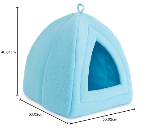 Petmaker Cat House - Indoor Bed with Removable Foam Cushion - Pet Tent for Puppies, Rabbits, Guinea Pigs, Hedgehogs, and Other Small Animals