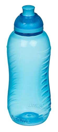 Sistema Twist 'n' Sip Squeeze Kids Water Bottle For School | Leakproof Plastic Water Bottle | 330 ml | BPA-Free | Assorted Colours