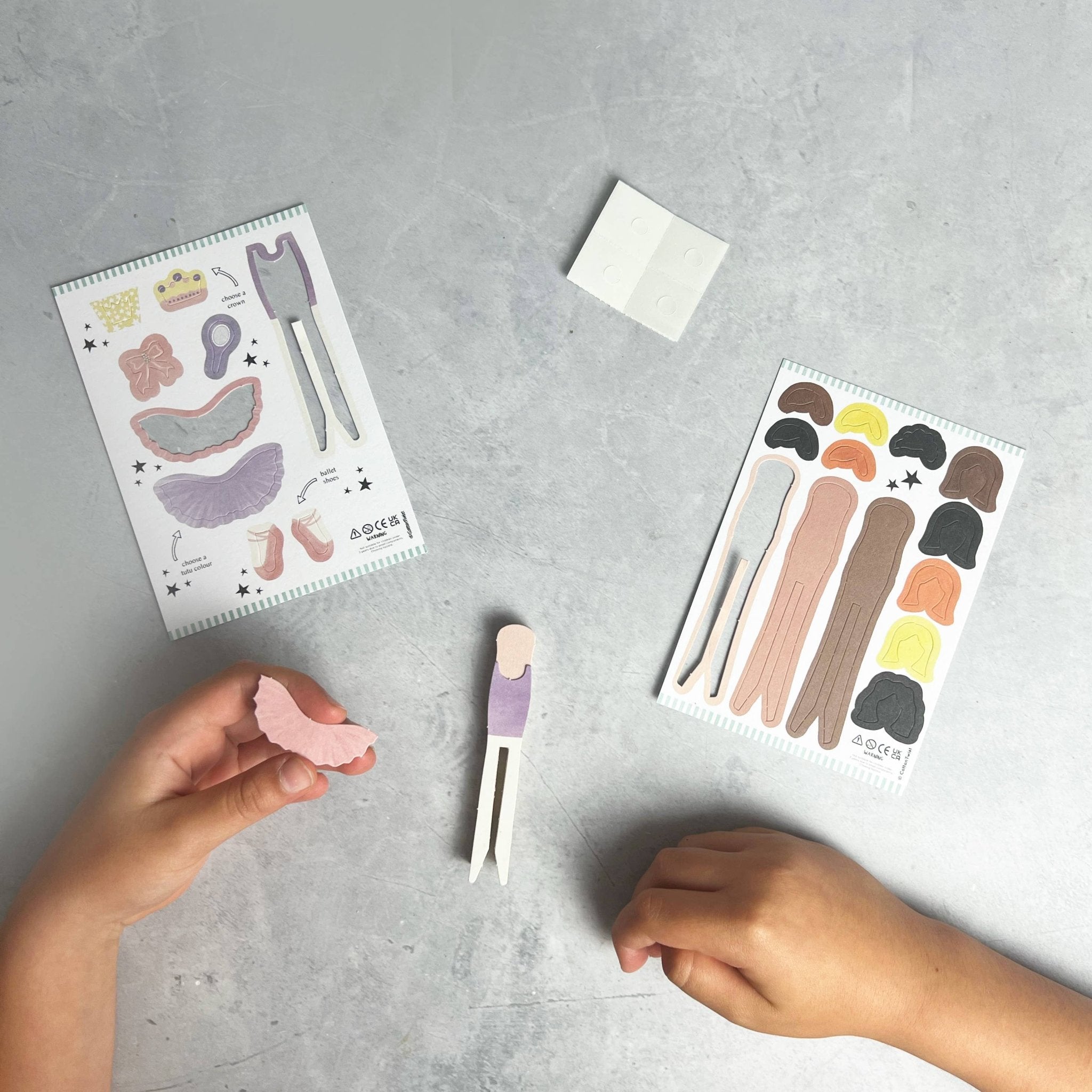 Buy Make Your Own Ballerina Peg Doll | Art and Craft Box for kids by Learning Bugs UK