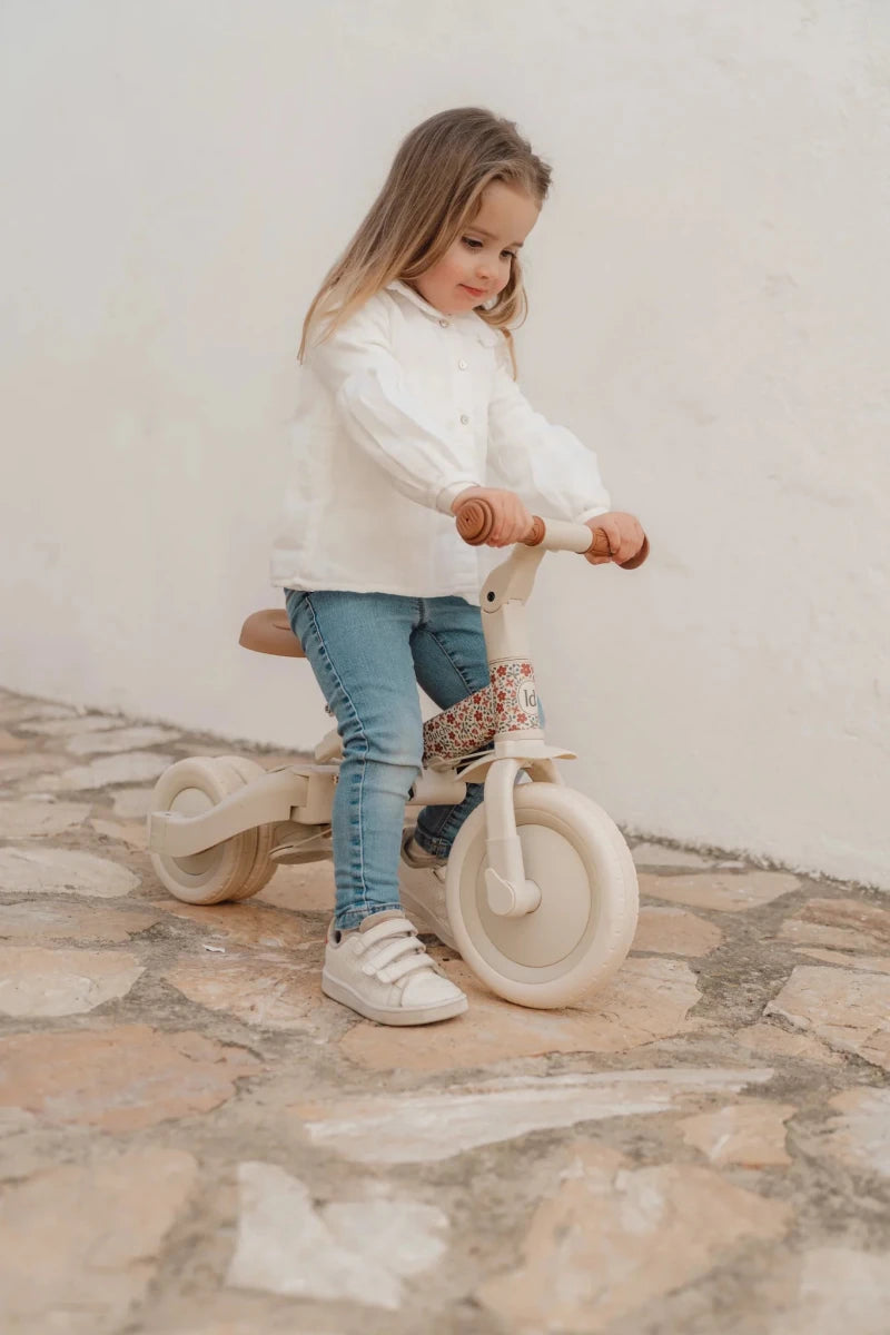 Little Dutch 4 in 1 Trike with Push Bar - Off White – Trikes for children, available at Learning Bugs UK