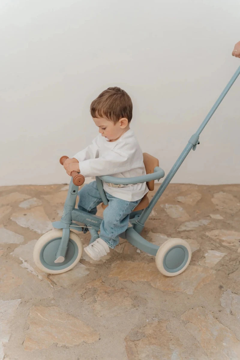 Little Dutch 4 in 1 Trike with Push Bar - Blue – Trikes for children, available at Learning Bugs UK