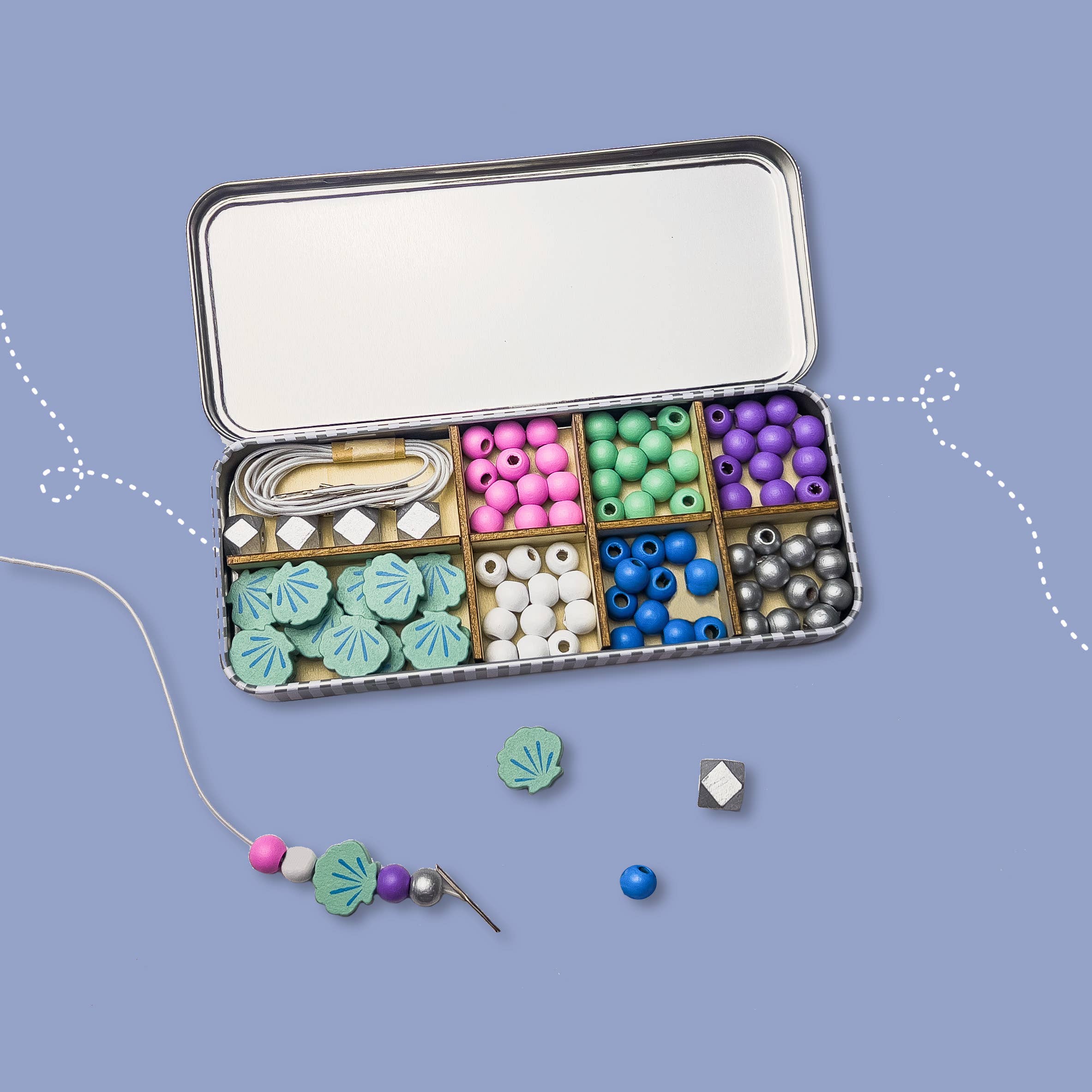 Buy Mermaid Bracelet Bead Kit | Art and Craft Box for kids by Learning Bugs UK