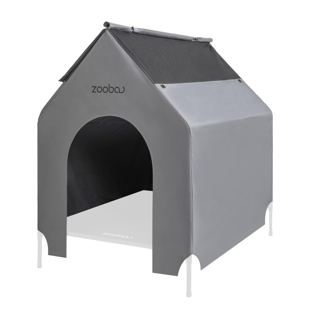 Zooba 36” Durable Dog House Cover - Waterproof & UV-Resistant 600D Oxford Fabric Canopy for Outdoor Kennels