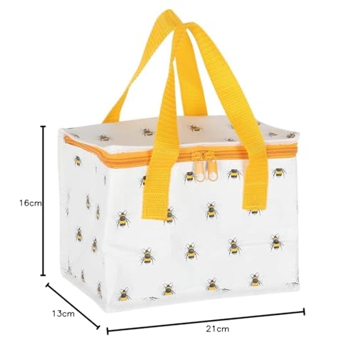 Insulated Bee Print Lunch Bag