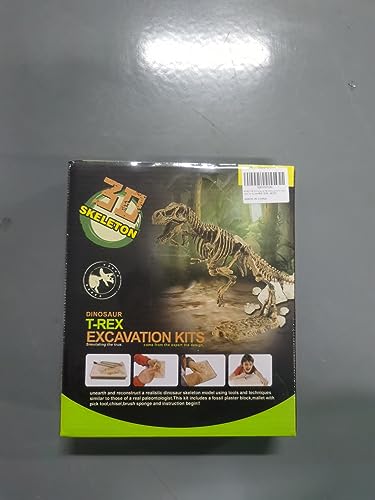 MUSCCCM Dinosaur Dig Kit Tyrannosaurus Rex, Dino Skeleton Fossil Excavation Kit Realistic Dinosaur Model Educational Toys Gift for Children Boys Girls Christmas/New Year's Gift