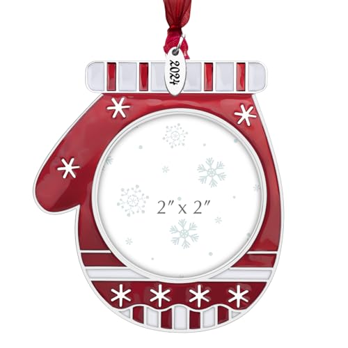 Snowman Christmas Photo Frame Ornament Set