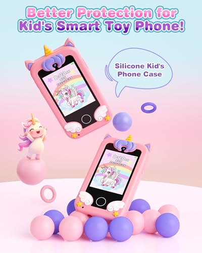 Kikapabi Kids Phone Toys for Girls Boys, Educational Learning Girls Boys Toys with Camera Games Music Torch Function