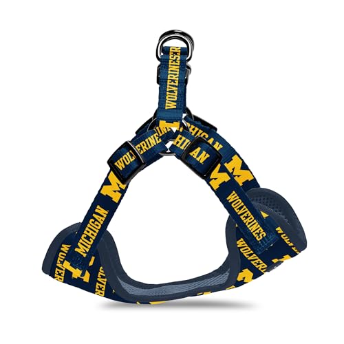 Michigan Wolverines Officially Licensed Dog Harness | Adjustable, Comfortable, Sturdy, and Long Lasting (Medium)