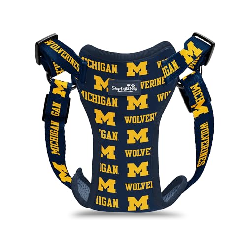 Michigan Wolverines Officially Licensed Dog Harness | Adjustable, Comfortable, Sturdy, and Long Lasting (Medium)