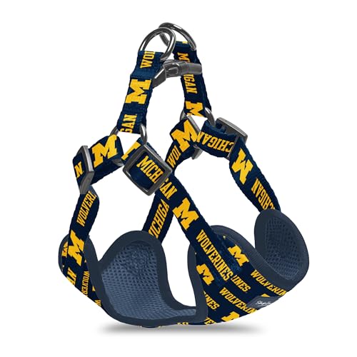 Michigan Wolverines Officially Licensed Dog Harness | Adjustable, Comfortable, Sturdy, and Long Lasting (Medium)