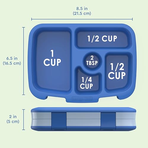 Blue 5-Compartment Leak-Proof Lunchbox