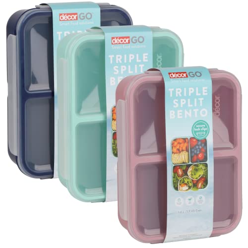 Décor Go Triple Split Bento Lunch Box