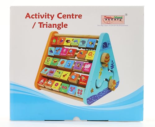 TOWO Wooden Activity Centre Triangle Toys - flip flop Alphabet Blocks