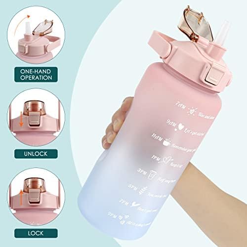 2L Measured Water Bottle for Fitness