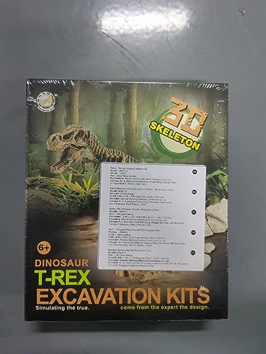 MUSCCCM Dinosaur Dig Kit Tyrannosaurus Rex, Dino Skeleton Fossil Excavation Kit Realistic Dinosaur Model Educational Toys Gift for Children Boys Girls Christmas/New Year's Gift