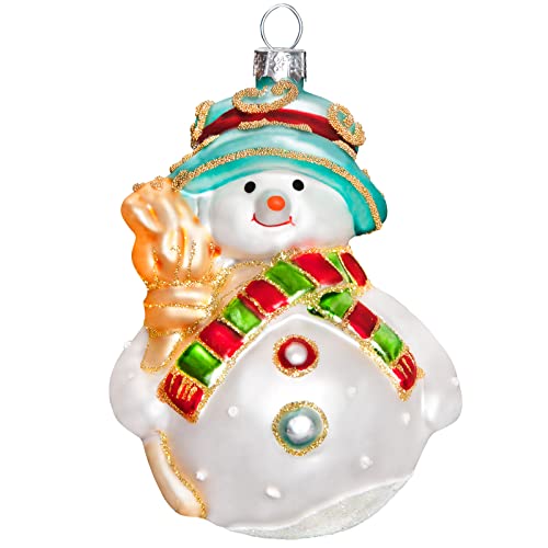 White Snowman Xmas Tree Hanging Ornament