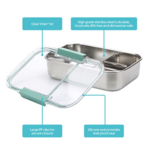 Stainless Steel 3-Compartment Bento Box