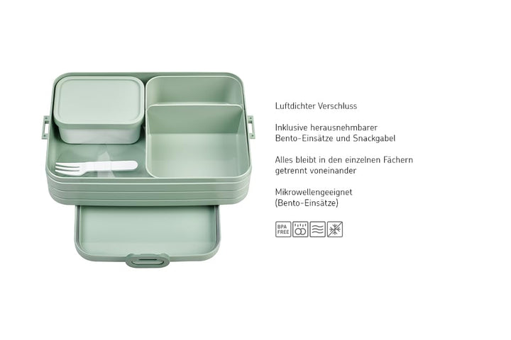 Large Bento Lunch Box for Sandwiches & Snacks