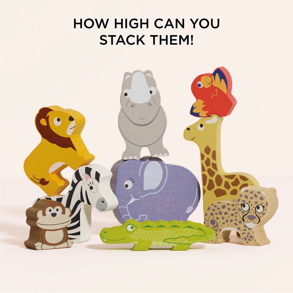 Le Toy Van - Africa Stacking Animals & Bag by Lauvely - Learning Bugs UK