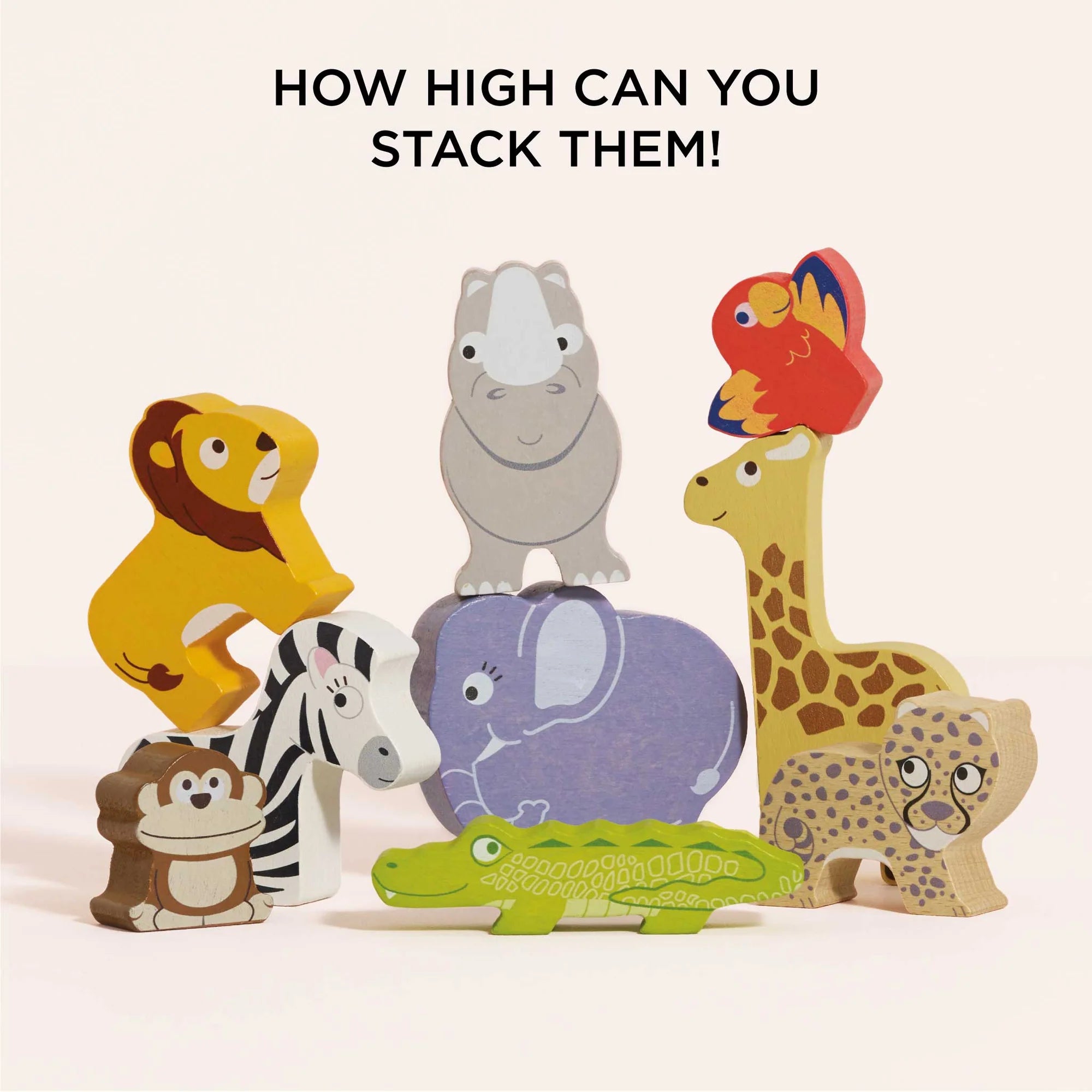 Le Toy Van - Africa Stacking Animals & Bag by Lauvely - Learning Bugs UK