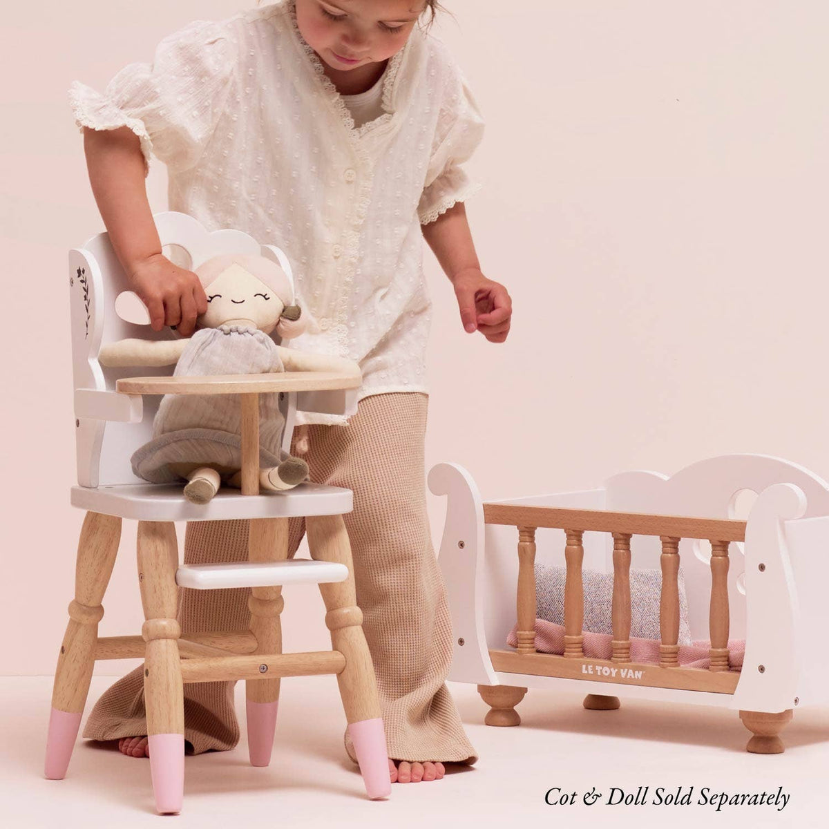Le Toy Van wooden dolls high chair, photo 5 of 8