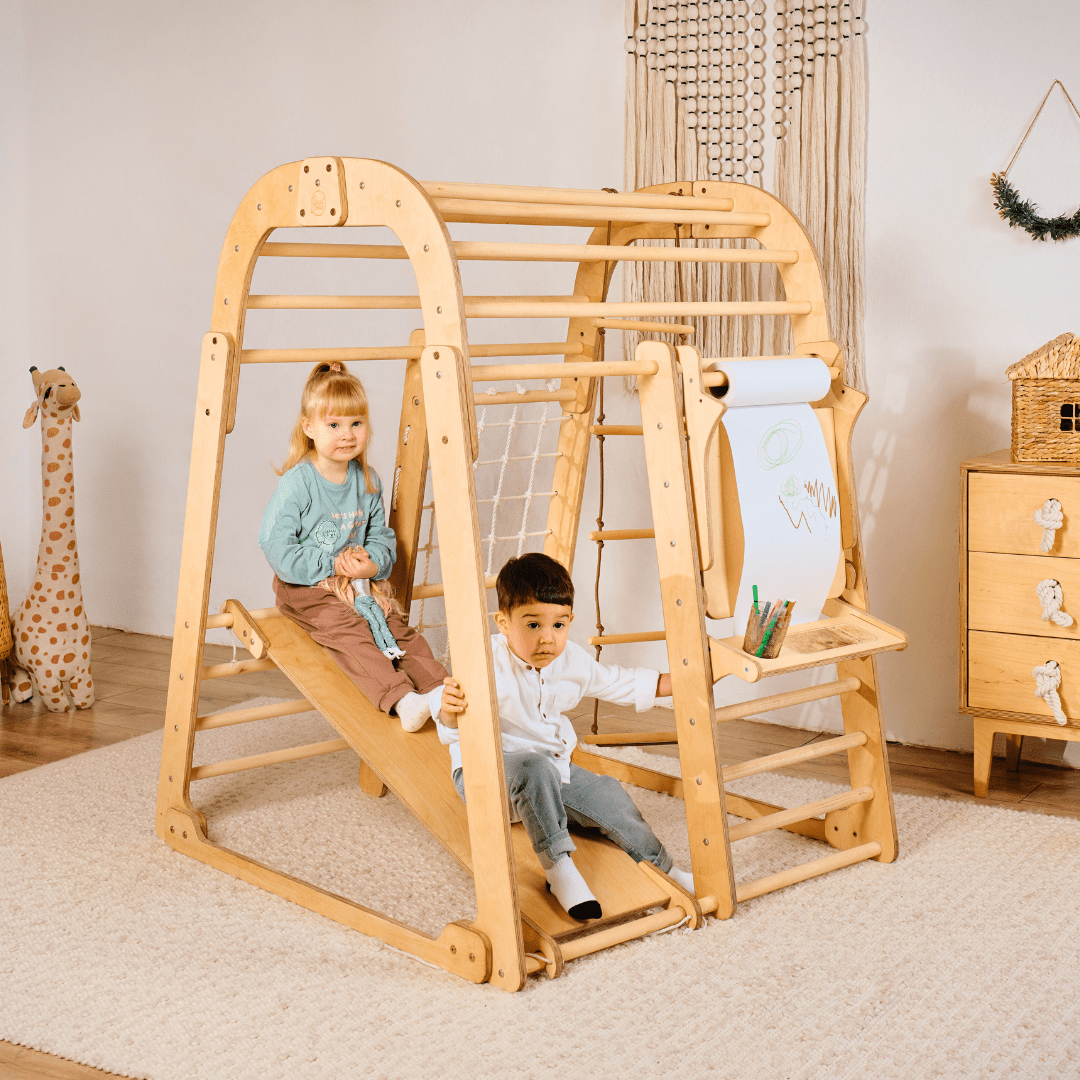 Goodevas 7 in 1 Indoor Playground Climbing Frame (Art Set Included) – Climbing Frame for children, available at Learning Bugs UK
