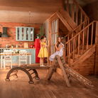 Goodevas 4 in 1 Montessori Climbing Frame with Net – 4in1 Playsets for children, available at Learning Bugs UK