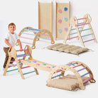 Goodevas 4 in 1 Montessori Climbing Set – Pastel – 4in1 Playsets for children, available at Learning Bugs UK