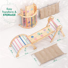 Goodevas 4 in 1 Montessori Climbing Set – Pastel – 4in1 Playsets for children, available at Learning Bugs UK
