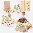 Goodevas 4 in 1 Montessori Climbing Set – Rainbow – 4in1 Playsets for children, available at Learning Bugs UK