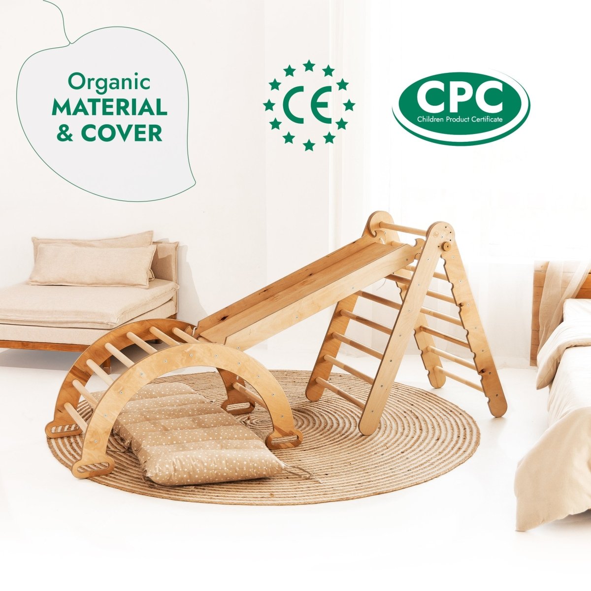 Goodevas 4 in 1 Montessori Climbing Frame with Cushion – Climbing Frame for children, available at Learning Bugs UK