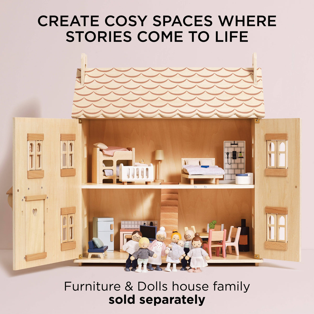 Le Toy Van Marie's Natural Wood dolls house, photo 4 of 11