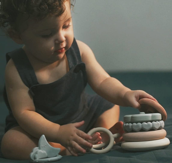 Moonkie Stacks of Circles Soft Teething Toy