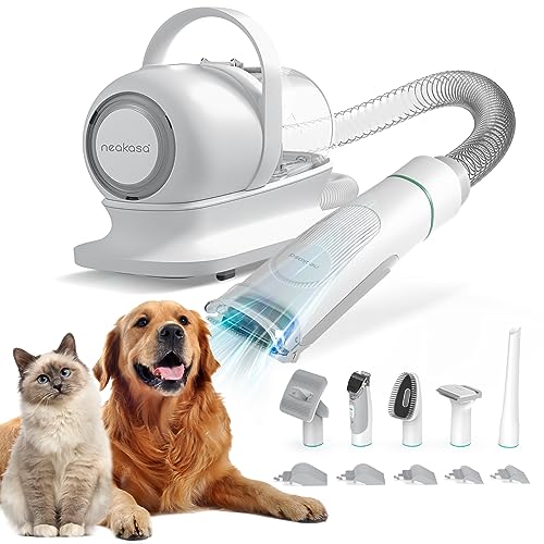 Neakasa Self Cleaning Dog Grooming Kit Professional, 13000Pa P1 Pro Dog Vacuum Groomer, Dog Grooming Clippers Corded