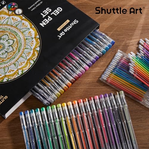 Shuttle Art 80-Color Glitter Gel Pen Set