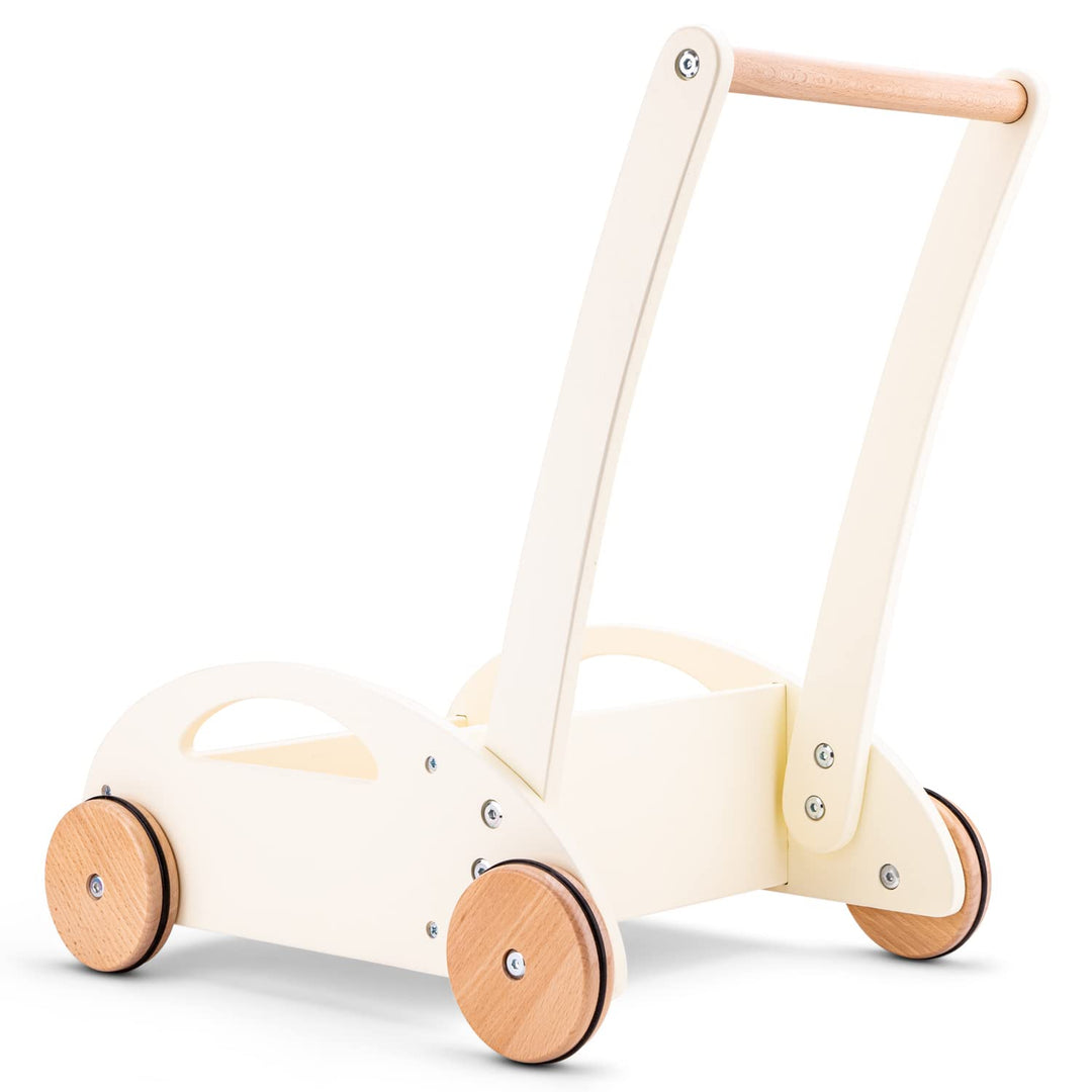 New Classic Toys 11320 Wooden Baby Walker with Blocks, Multi