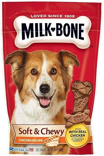 Milk-Bone Soft & Chewy Chicken Recipe Dog Treats, 5.6-Ounce (Pack Of 2)