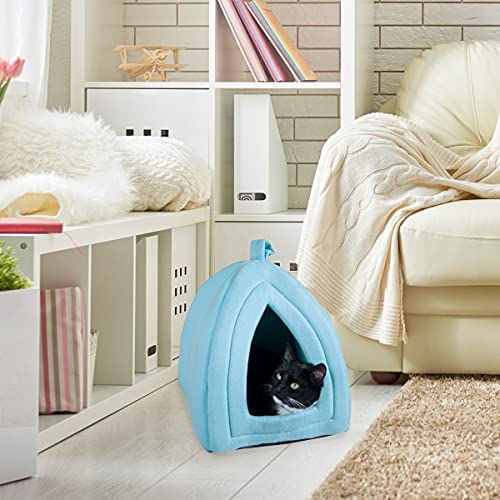 Petmaker Cat House - Indoor Bed with Removable Foam Cushion - Pet Tent for Puppies, Rabbits, Guinea Pigs, Hedgehogs, and Other Small Animals