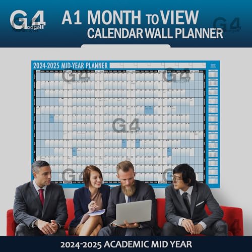 A1 Academic Mid-Year Planner 2024-2025 | 13-Month Calendar