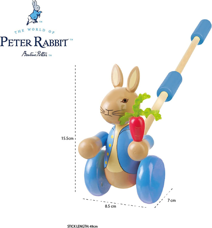 Peter Rabbit Wooden Push Along Walker Gift