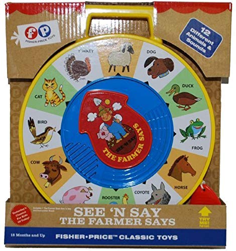 Fisher Price Classics | See 'n Say Farmer Says | Educational Toy for Ages 18 Months+ | Basic Fun 2070