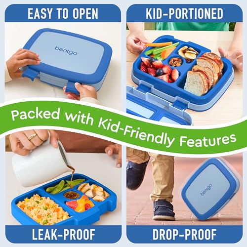 Blue 5-Compartment Leak-Proof Lunchbox