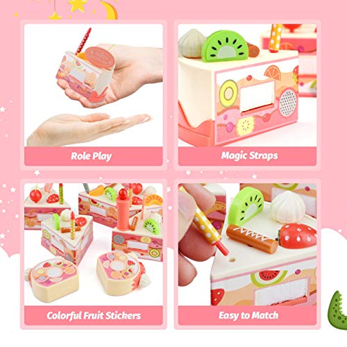 83 PCS Cutting and Decorating Birthday Cake Pretend Toys